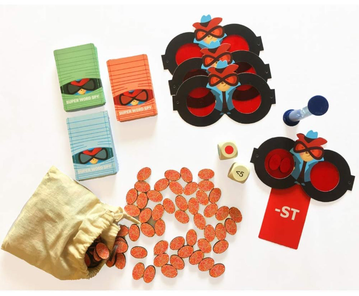NIYO TOYS Super Word Spy Game for ages 6+, featuring colorful cards and tokens, perfect for fun cross word game free