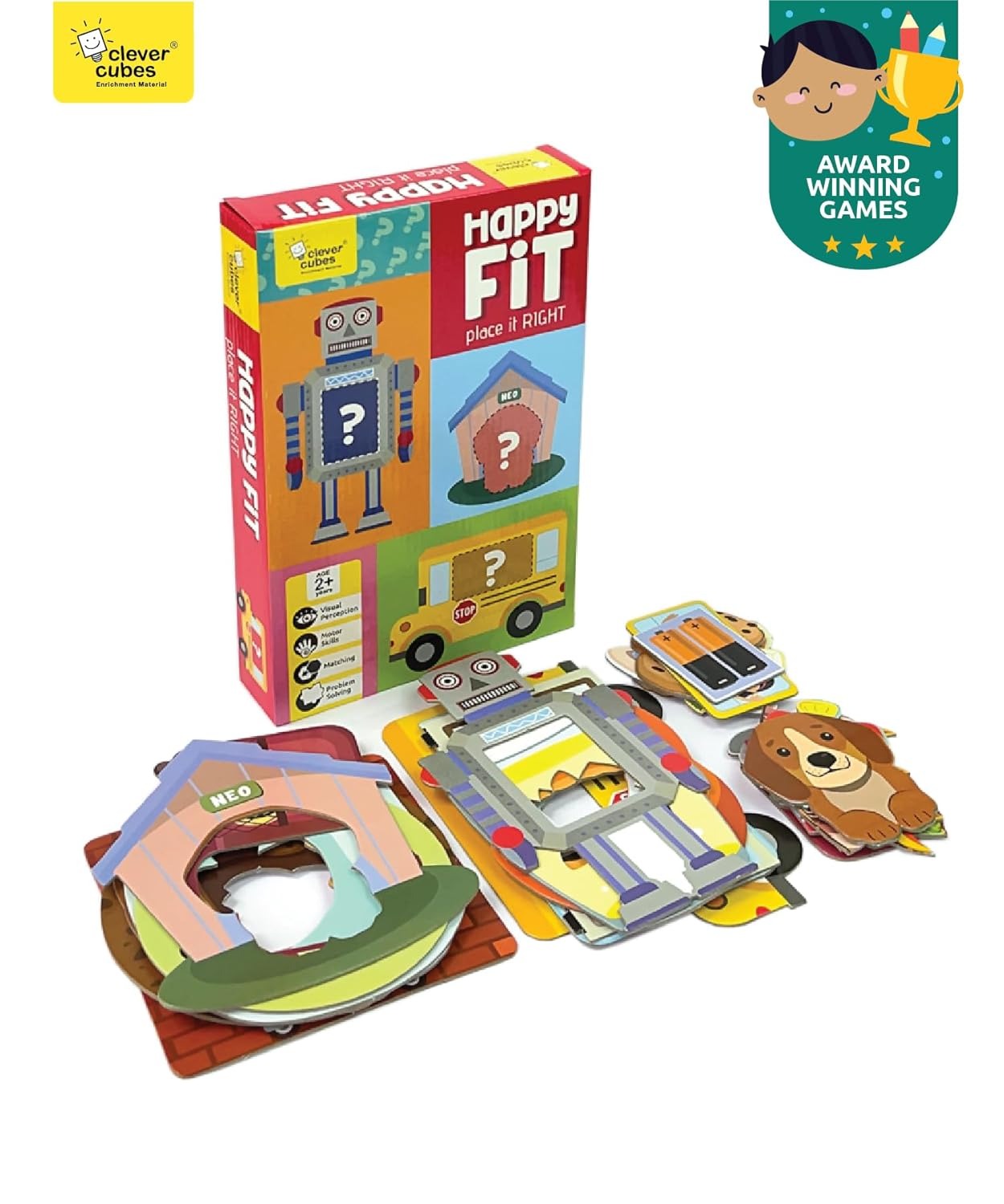 Colorful daily set puzzle toy by NIYO TOYS, designed for ages 3+, promotes cognitive skills and creativity.