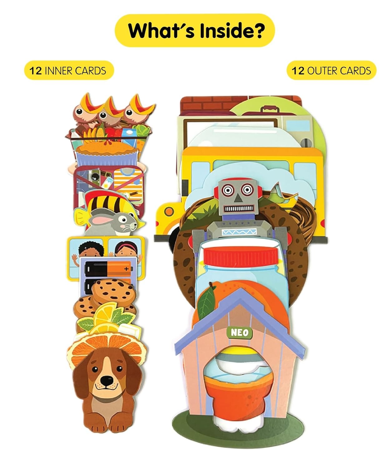 Colorful daily set puzzle by NIYO TOYS featuring 12 inner and 12 outer cards for interactive play