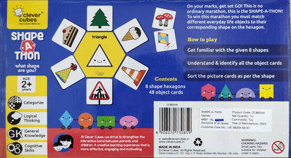 Colorful Shape-A-Thon shape sorting toys for ages 2+, designed to enhance logical thinking and shape recognition