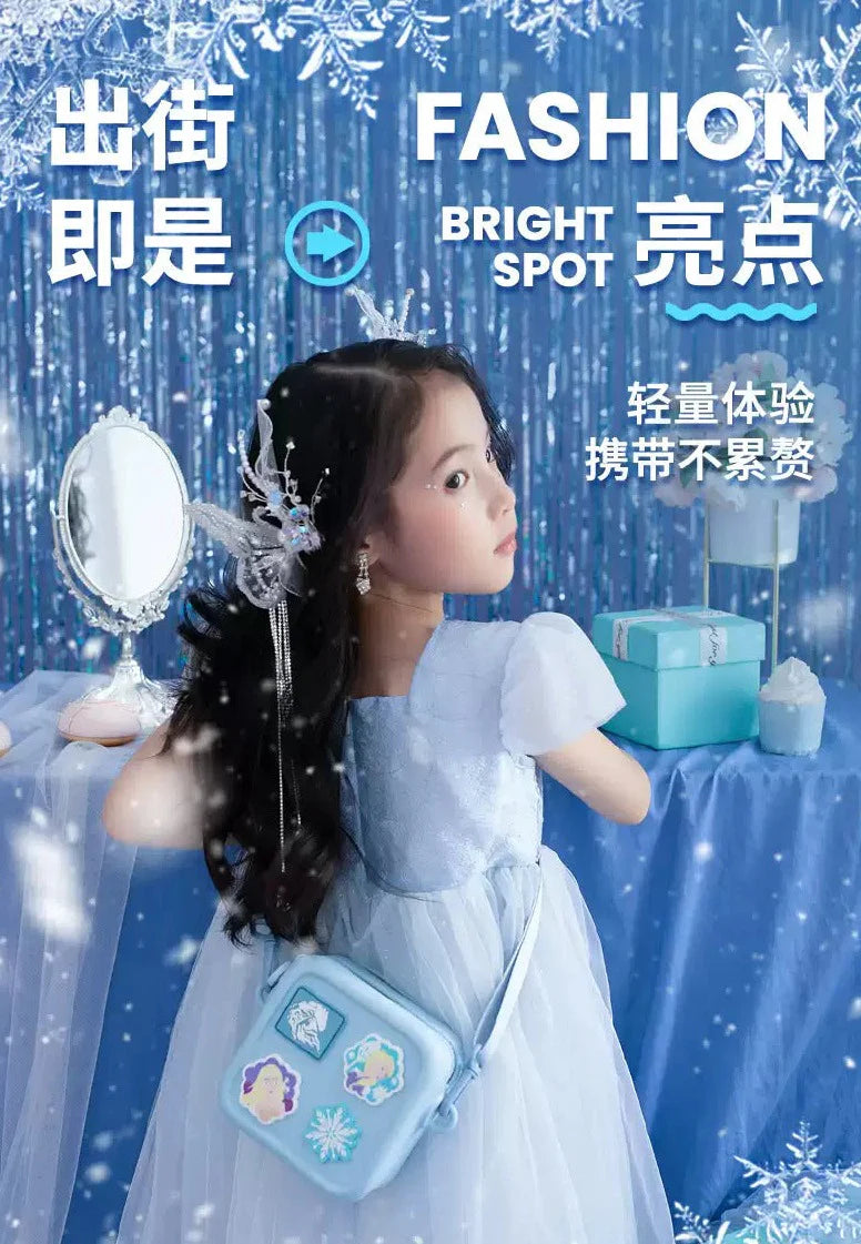 Light blue NIYO TOYS sling bag for kids, perfect as a stylish coach purse shoulder bag for ages 3 and up