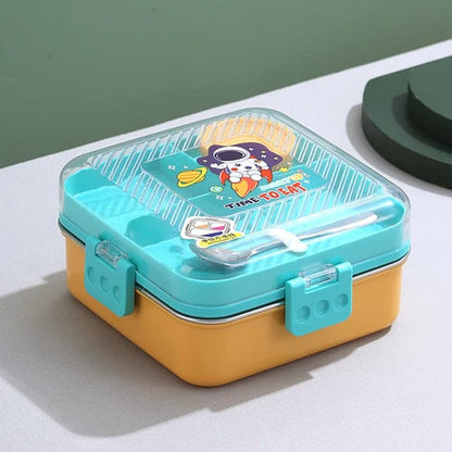 NIYO TOYS colorful compartment lunchbox for kids with fun design and included utensils