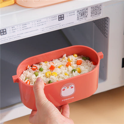 Orange NIYO TOYS box lunch container with rice and vegetables, perfect for kids age 3+ and school meals