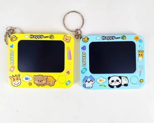 Colorful Niyo Toys Mini Drawing Tablet in yellow and blue, age 3+, fun return gift for kids