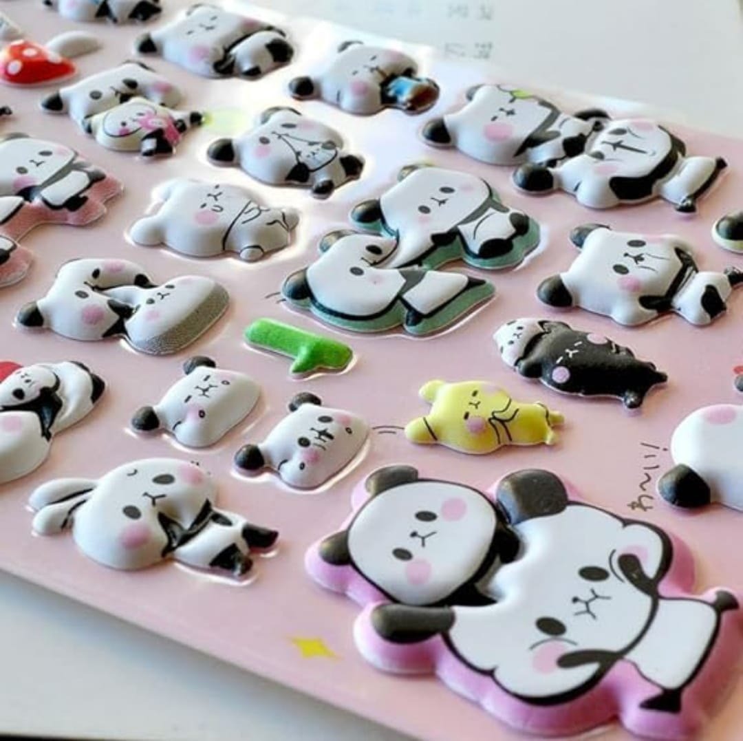 Cute panda foam stickers by NIYO TOYS in various playful designs for creative projects