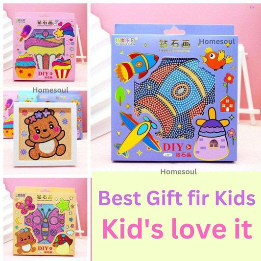 Colorful diamond painting diamonds kit for kids, perfect return gift for ages 6 and up
