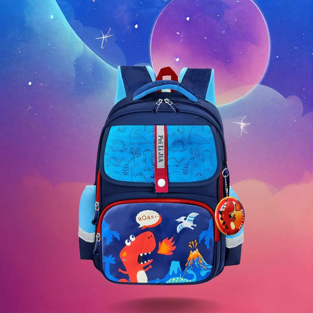 NIYO TOYS dinosaur backpack in blue for kids, perfect for school and outdoor adventures, age 3+