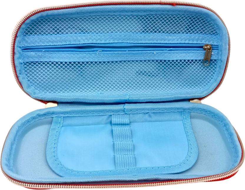 Red NIYO TOYS pencil case for kids featuring super superhero design, age 3+, perfect for school supplies