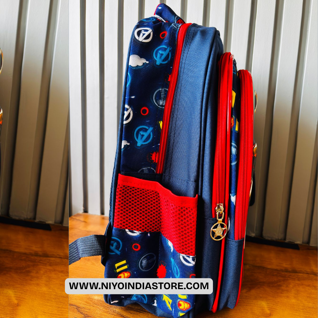NIYO TOYS Durable Kids 3D Bags with colorful designs and multiple compartments for school supplies