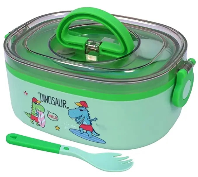 NIYO TOYS durable kids lunchbox with fun dinosaur design and included spoon for easy meals
