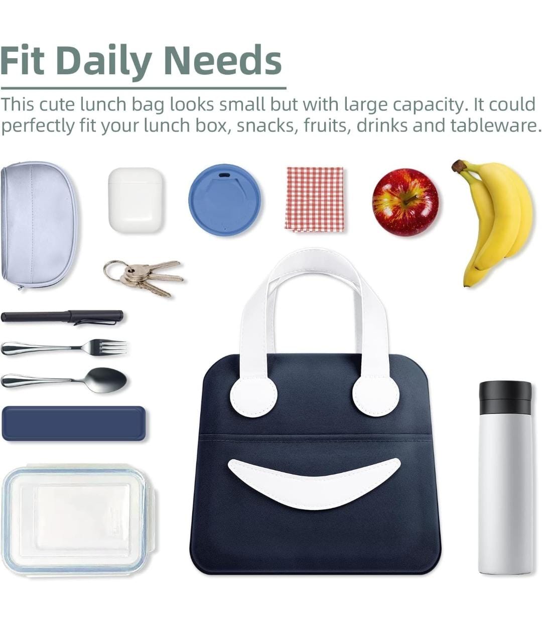NIYO TOYS durable lunch bags for adults with large capacity for food and drinks