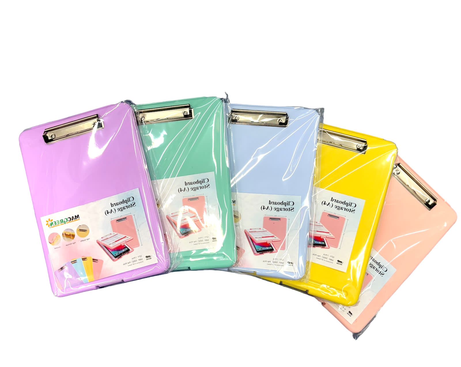 NIYO TOYS Exam Pad Set in Assorted Colors with Clip for Easy Note Taking