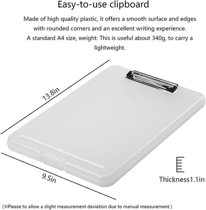 NIYO TOYS A4 Exam Pad Clipboard in White, Lightweight and Easy-to-Use for Smooth Writing Experience