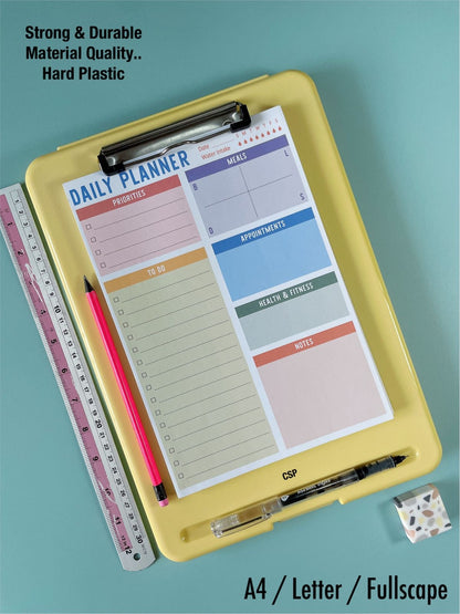 NIYO TOYS A4 Exam Pad with Clips and Daily Planner Layout for Organized Study and Planning