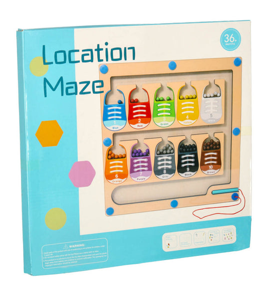 Wooden Montessori Counting Toys Learning Maze