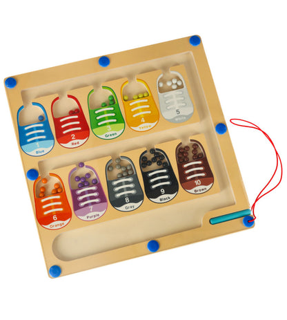 Wooden Montessori Counting Toys Learning Maze