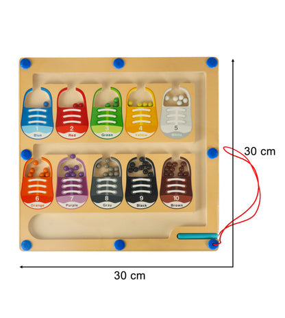 Wooden Montessori Counting Toys Learning Maze