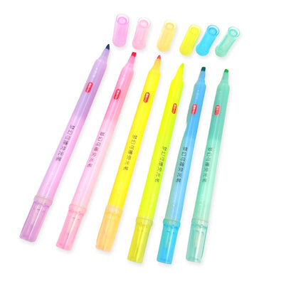 NIYO TOYS erasable highlighters set in various pastel colors for easy note-taking and studying