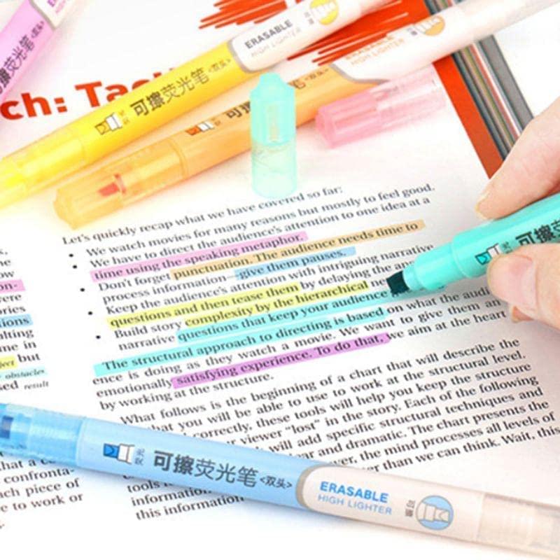 NIYO TOYS Erasable highlighters set with vibrant colors for easy highlighting and correction on paper
