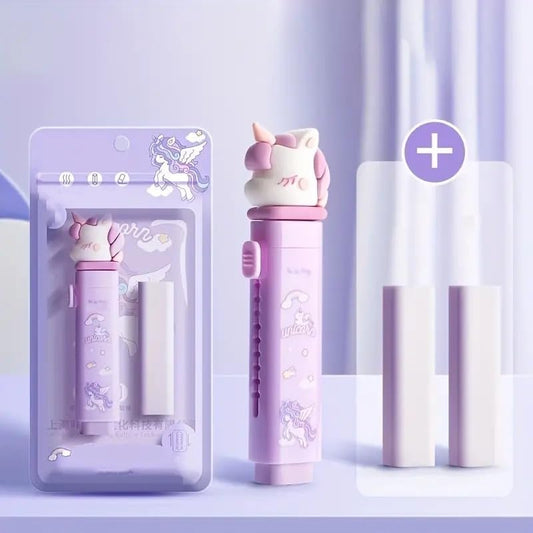 NIYO TOYS eraser unicorn in purple with cute unicorn design, perfect for ages 3 and up, ideal for school use