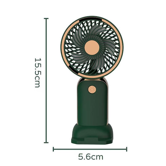 NIYO TOYS portable green handheld fan for kids and adults, perfect for outdoor activities
