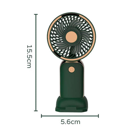 NIYO TOYS portable green handheld fan for kids and adults, perfect for outdoor activities