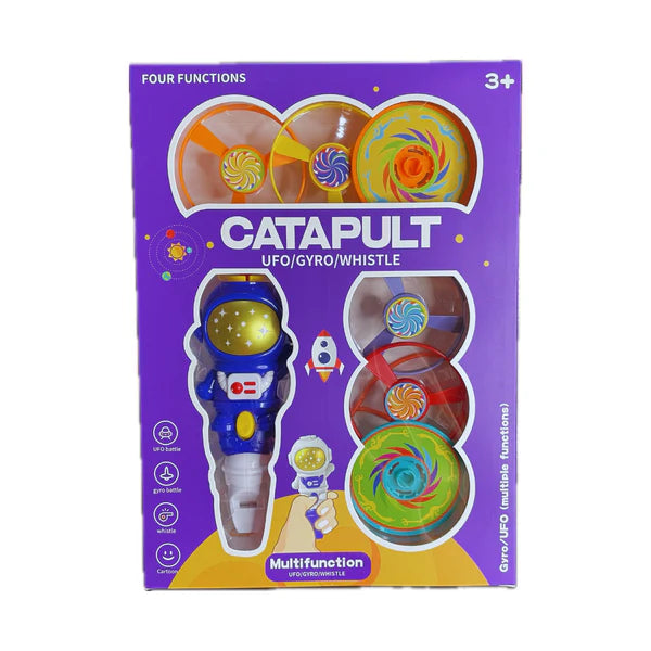 NIYO TOYS Catapult Toy Set with UFO and Gyro Functions, designed for ages 3+, fun flying bird toy for cat