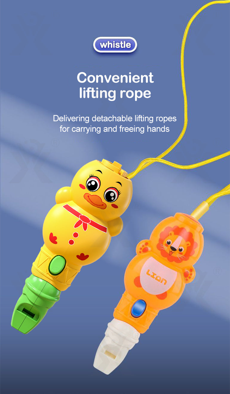Colorful lifting rope toy for cats, featuring a duck and lion design, encourages playful activity for pets
