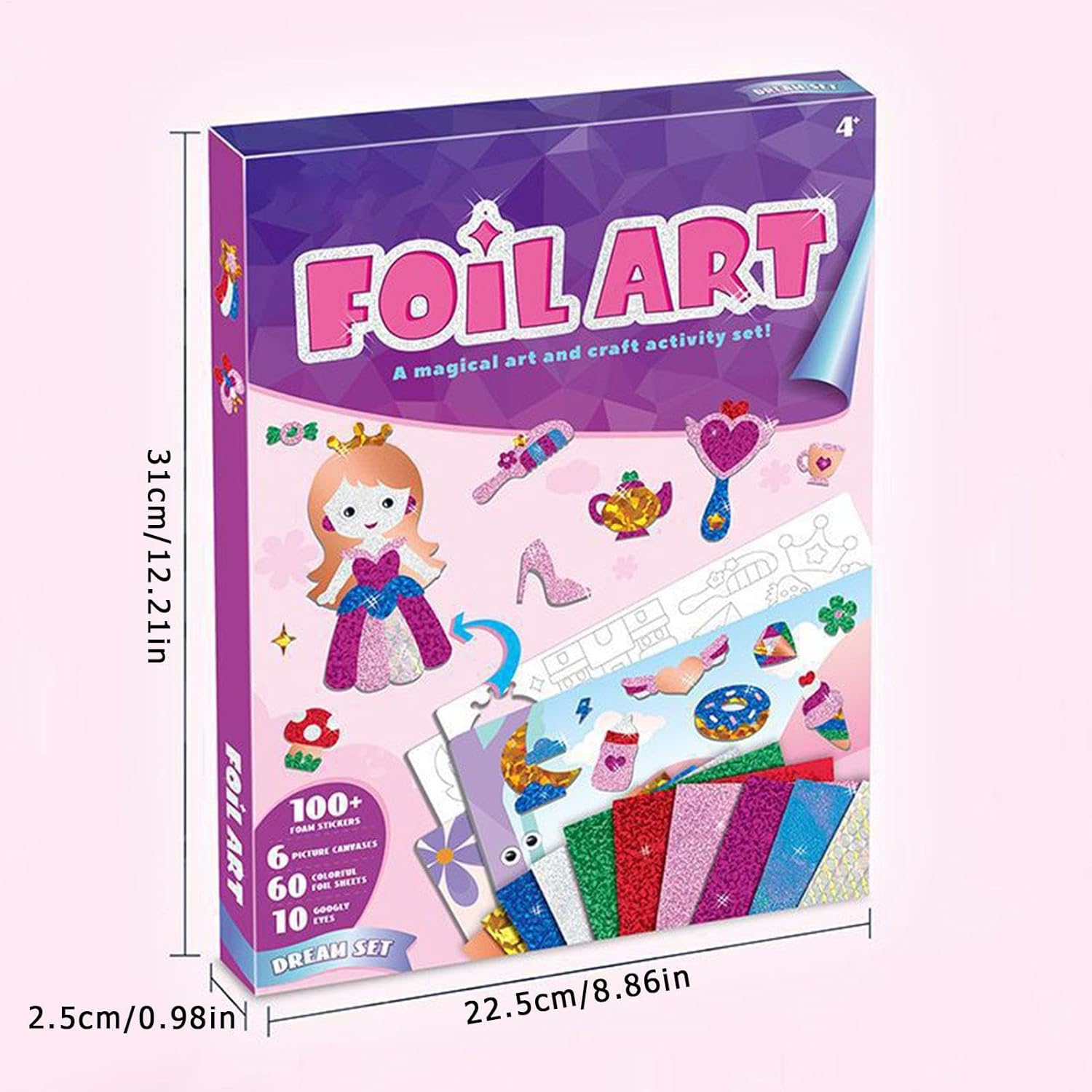 NIYO TOYS Foil Art Craft Kit for Kids with over 100 creative pieces for fun activities