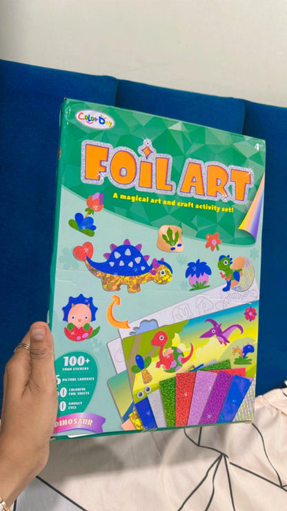 NIYO TOYS Foil Art Craft Kit for Kids featuring colorful designs and creative materials for imaginative play