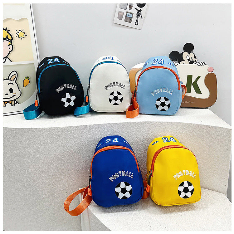 NIYO TOYS Football kids shoulder bag in various colors with soccer ball design and adjustable strap