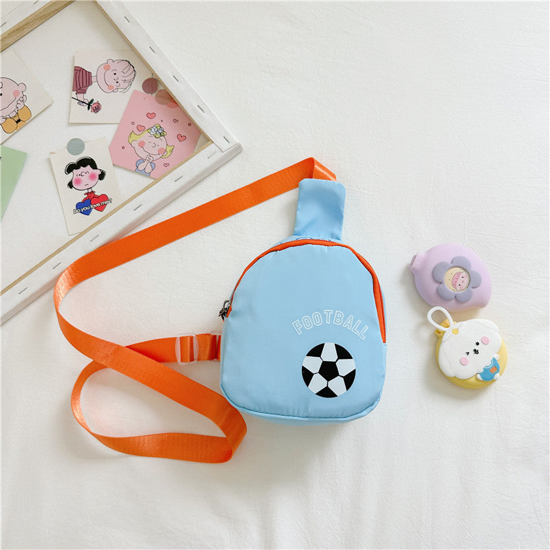 NIYO TOYS Football kids shoulder bag with a blue design and soccer ball graphic