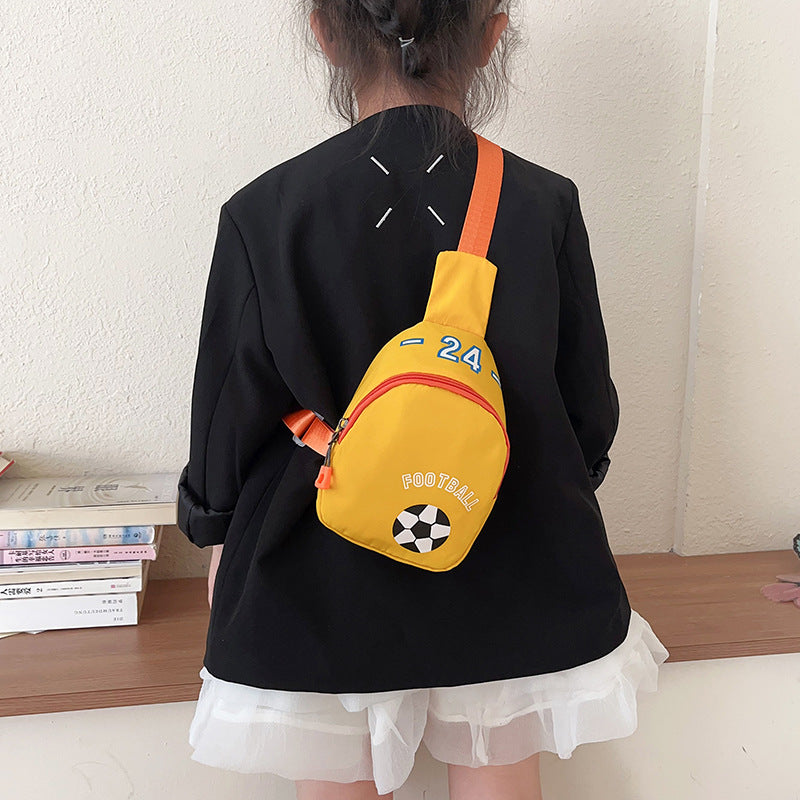 NIYO TOYS yellow football kids shoulder bag with sporty design and adjustable strap for active children