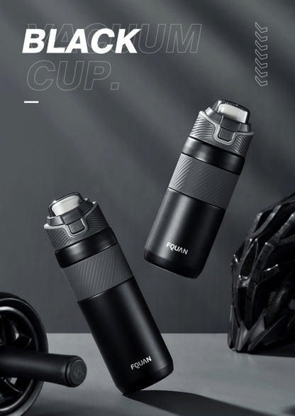 Two sleek black durable vacuum flask 660ml from NIYO TOYS with modern design and ergonomic grip