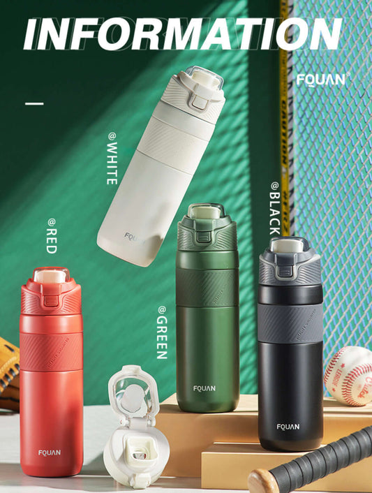 NIYO TOYS durable vacuum flask 660ml available in white, red, green, and black colors