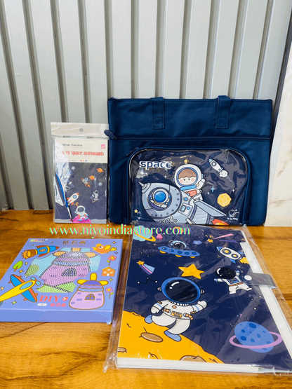 NIYO TOYS astronaut-themed backpack set, gift for mom on birthday, perfect for kids age 6+