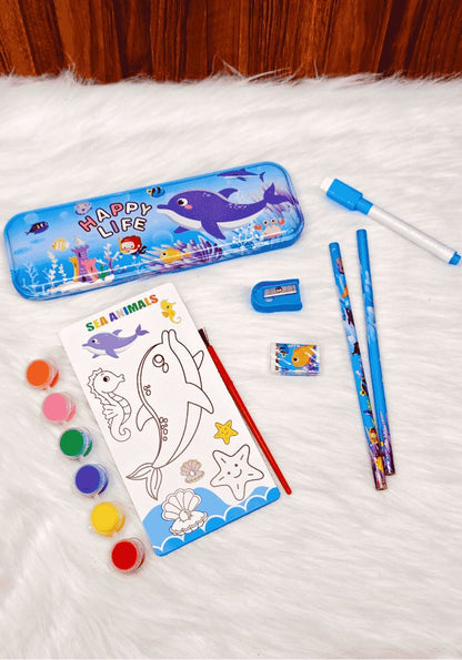 Colorful NIYO TOYS stationery set with sea animal theme, perfect gift for mom on birthday