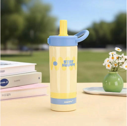 NIYO TOYS Happy Sipper Bottle in Yellow and Blue with Straw for Kids' Hydration