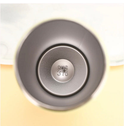 Inside view of NIYO TOYS stainless steel tumbler featuring SUS 316 for durability and heat retention