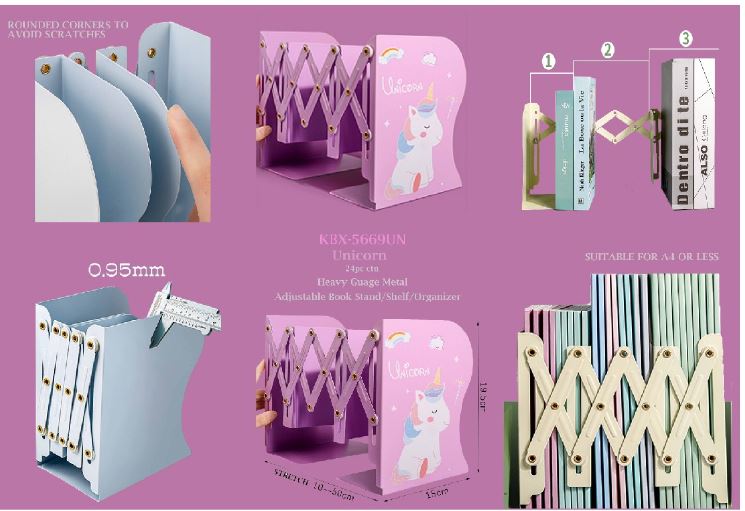 Unicorn heavy duty shelf storage organizer in pastel colors for kids, ideal for age 3 and up