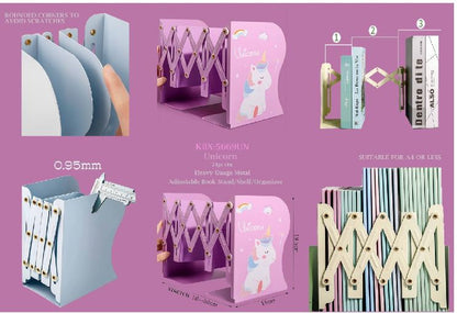 Unicorn heavy duty shelf storage organizer in pastel colors for kids, ideal for age 3 and up