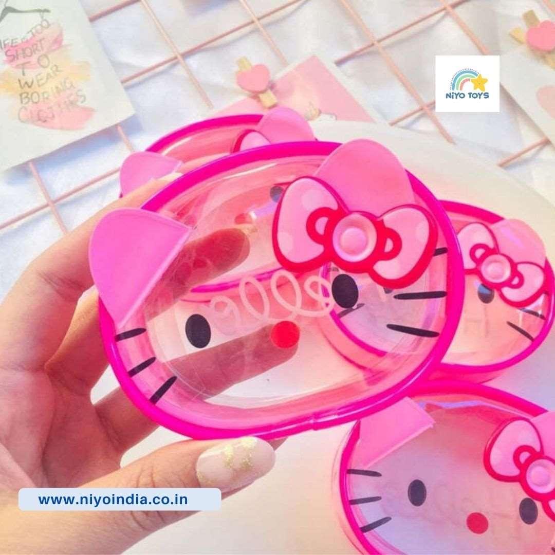 Pink Hello Kitty coin pouch for kids, ideal for storing coins and small treasures