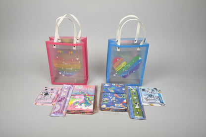 Colorful gift hampers by NIYO TOYS featuring fun notebooks and art supplies, perfect gift ideas for gift hamper