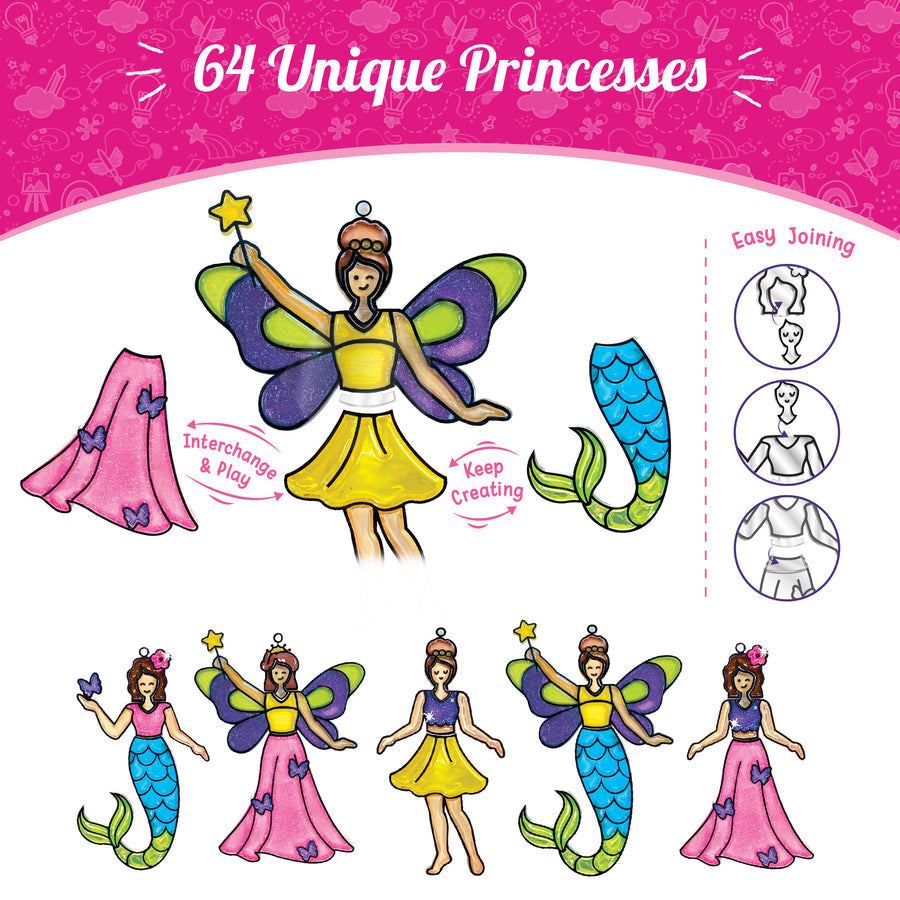 Princess Polly toy set with colorful interchangeable pieces for creative play, suitable for ages 3 and up