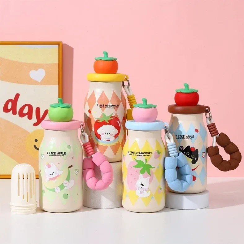 Niyo toys Cute 400ml Stainless Steel Insulated Sipper Bottle