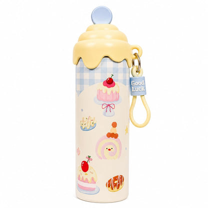 NIYO TOYS cecream Mini Tumbler – 500ml Stainless Steel Double-Walled Travel Mug – Leak-Proof, BPA-Free with Straw