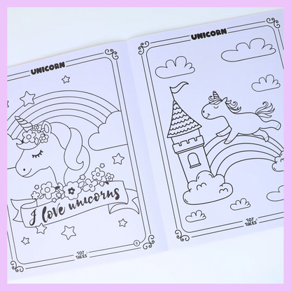 Space and Unicorn Coloring Book for Kids