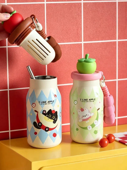Niyo toys Cute 400ml Stainless Steel Insulated Sipper Bottle