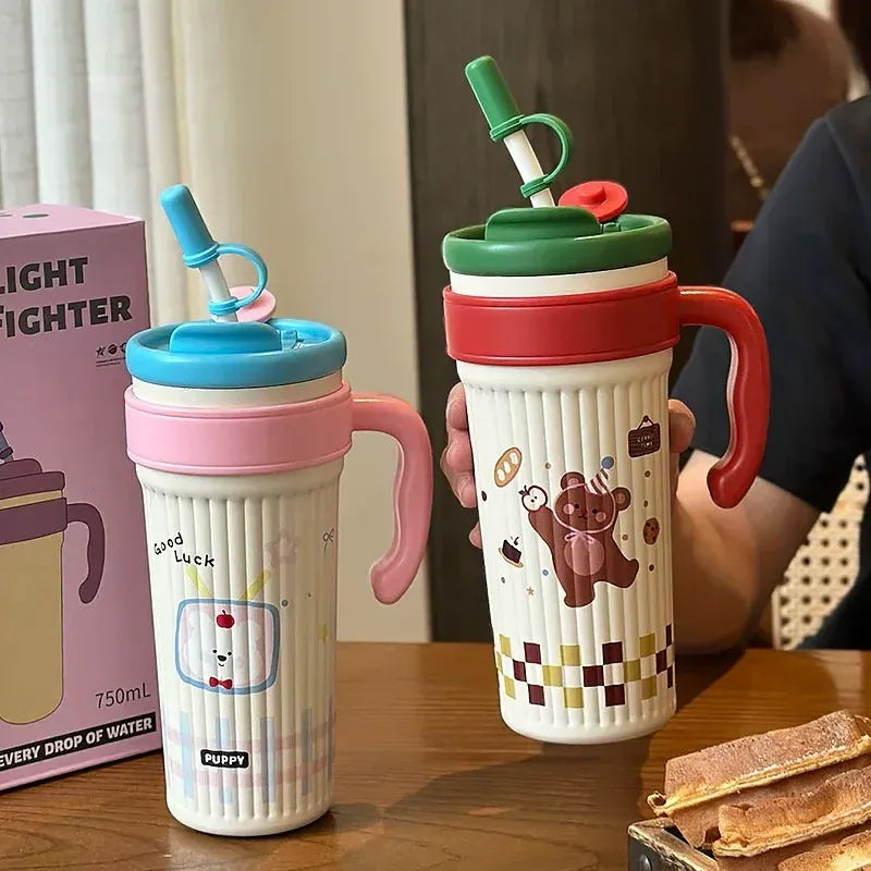 NIYO TOYS Pinteresty Stainless Steel Dual Sipper Tumbler  750 ml