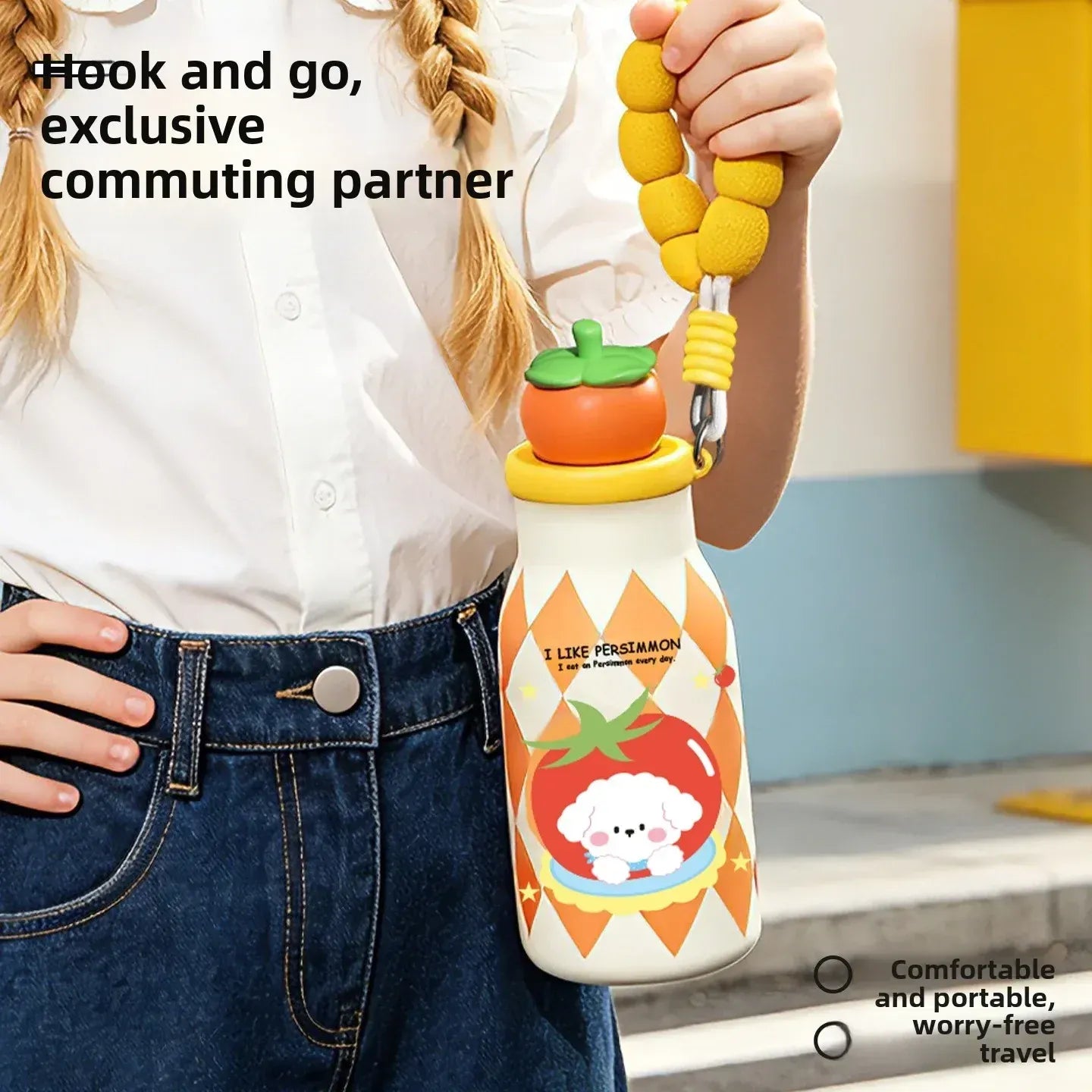 Niyo toys Cute 400ml Stainless Steel Insulated Sipper Bottle